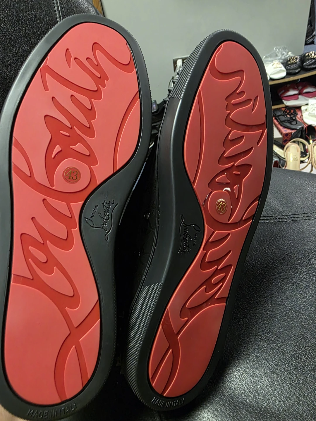 Christian Louboutin Black Spiked Sneakers - photo 3
