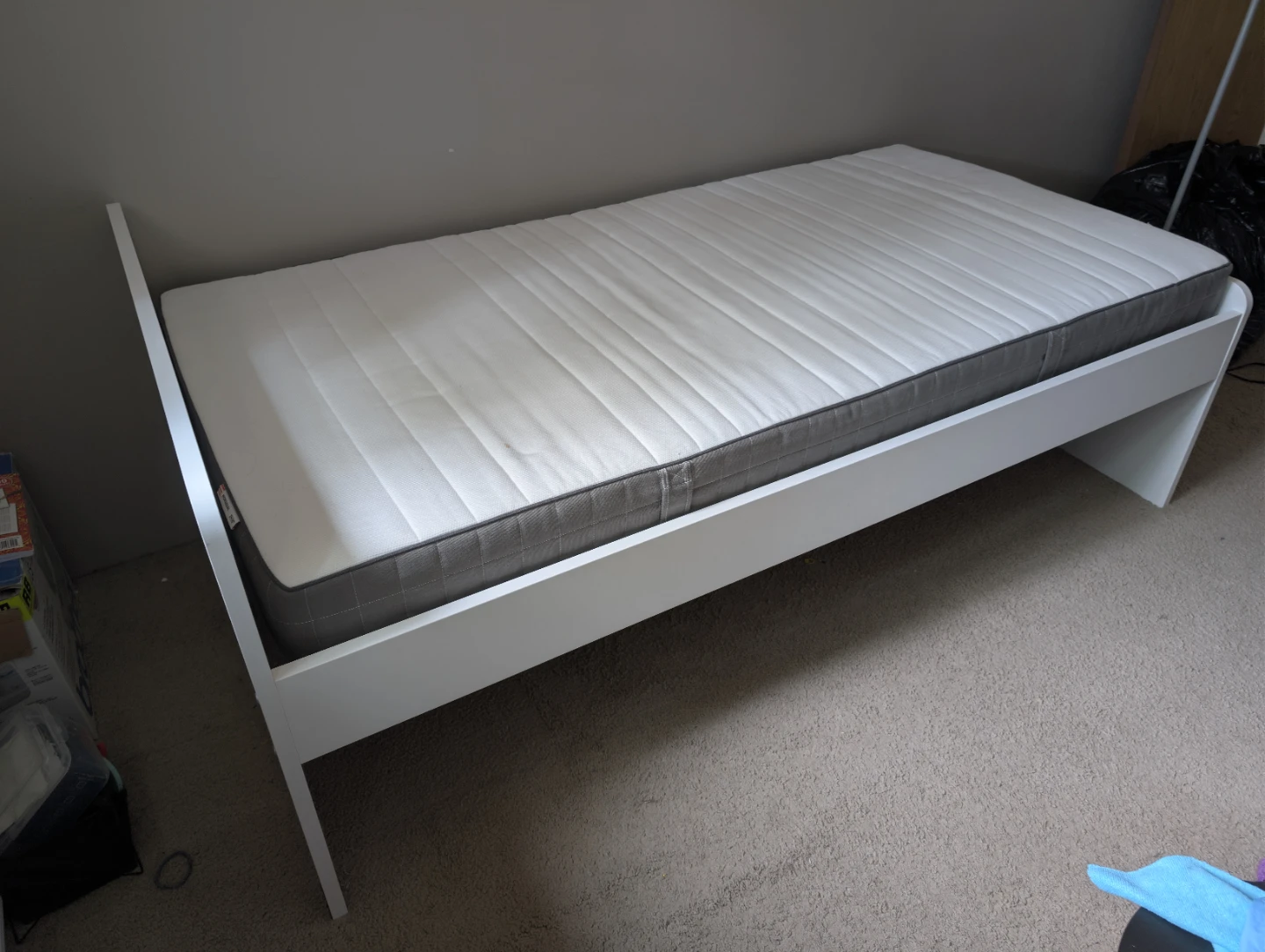 IKEA White Single Bed Frame (No Mattress) - photo 3