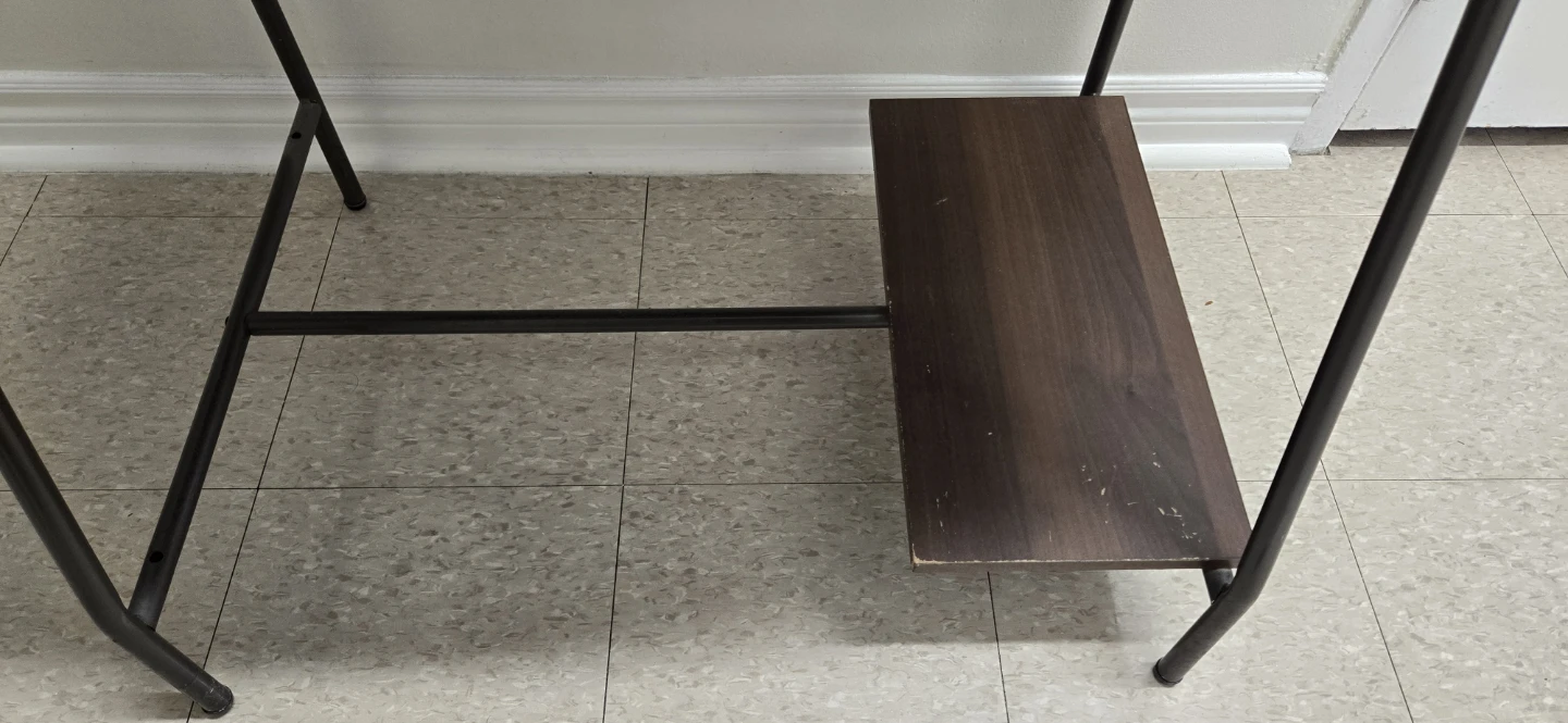 Vintage Wooden Desk with Shelf - photo 4