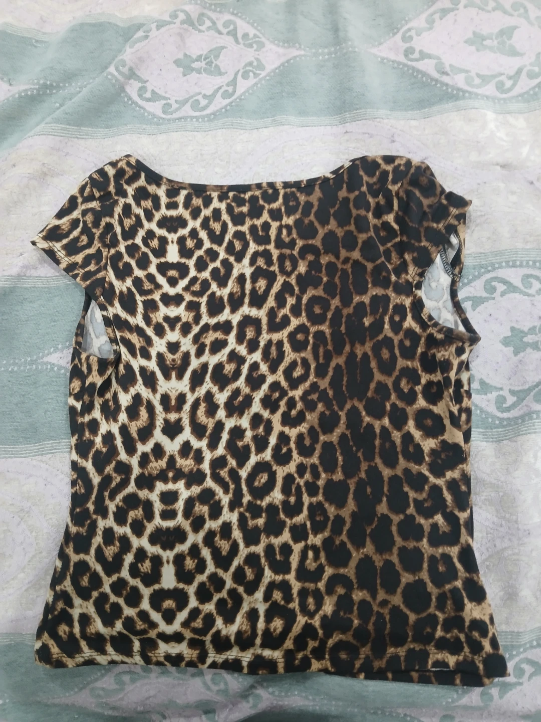 Women's Leopard Print Short Sleeve Top - photo 2