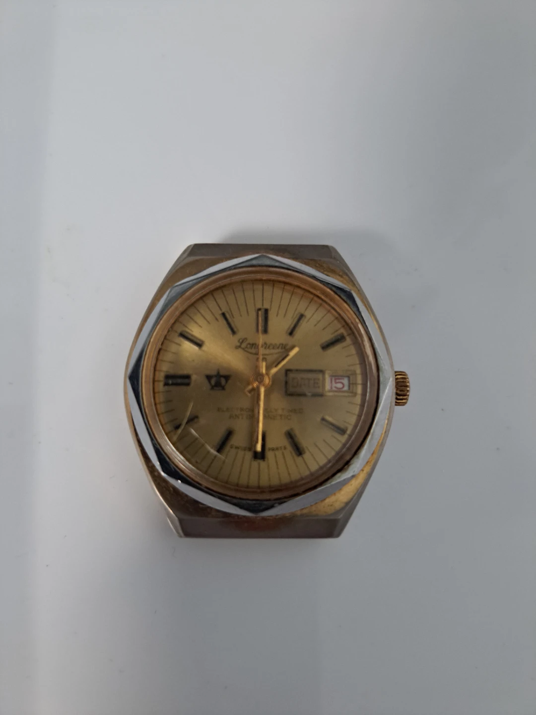 Longreene Gold Tone Watch with Date