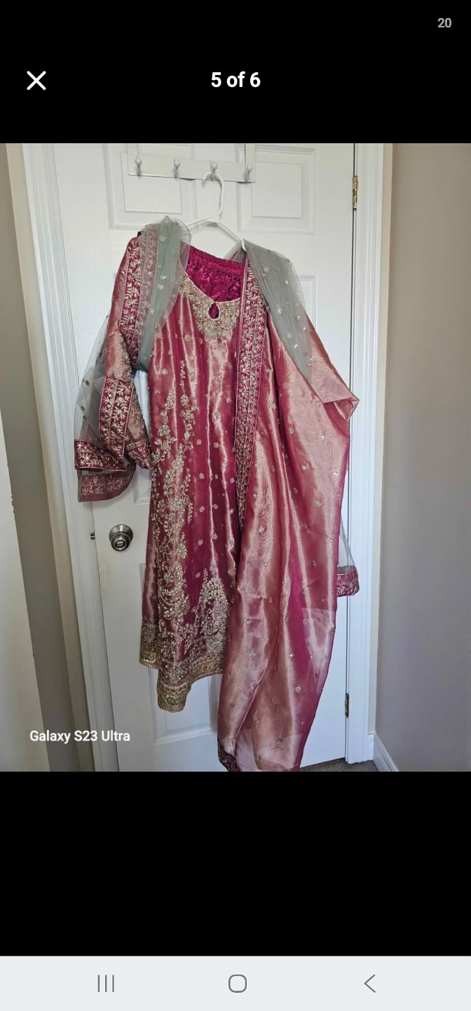 Women's Embroidered Pink Kurti with 2 Dupatta - photo 4