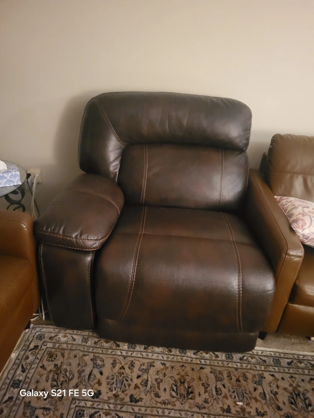 Brown Leather Recliner Chair
