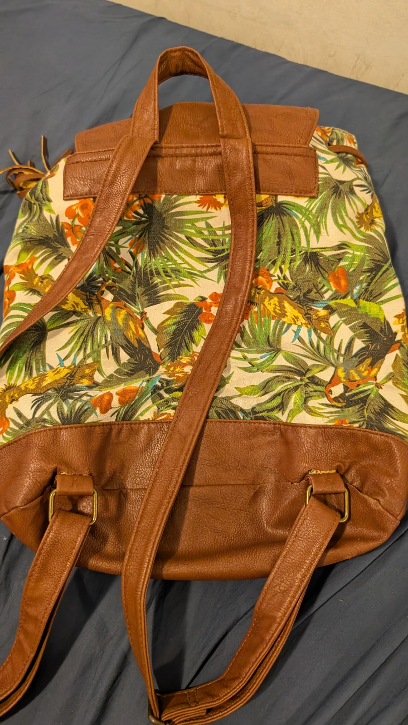 Tropical Print Backpack