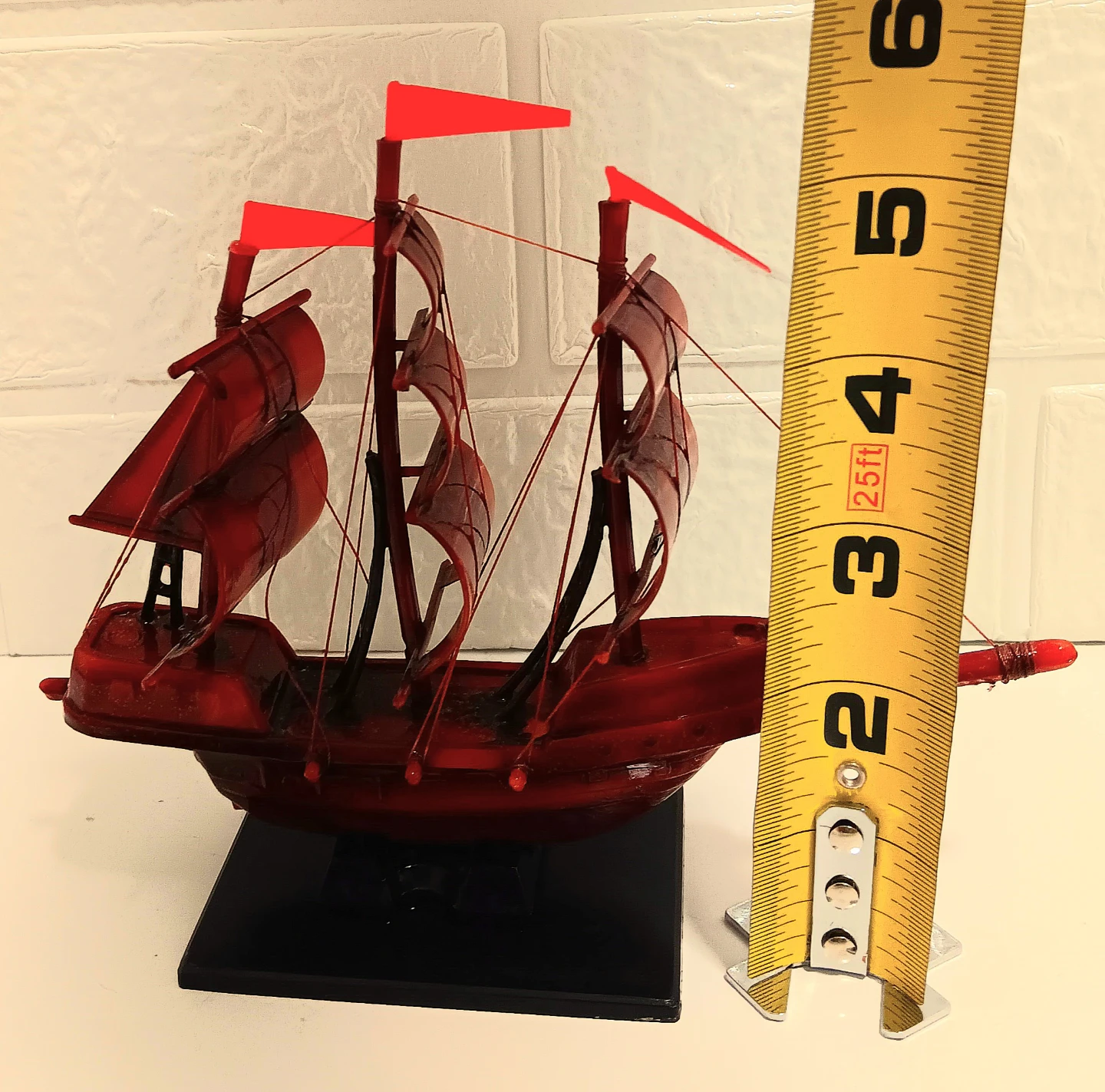 ⛵️Miniature Red Ship Aquarium Decoration⛵️ - photo 2