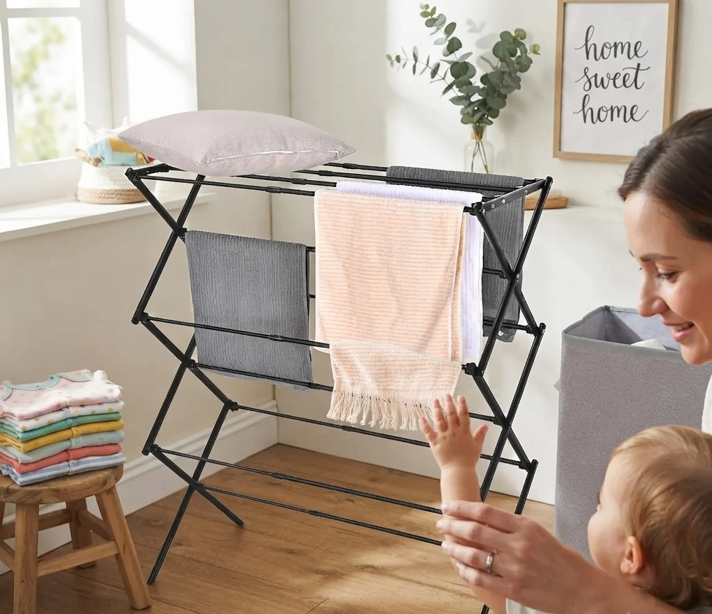 (BRAND NEW) Expandable Laundry Clothes Drying Rack, - photo 4