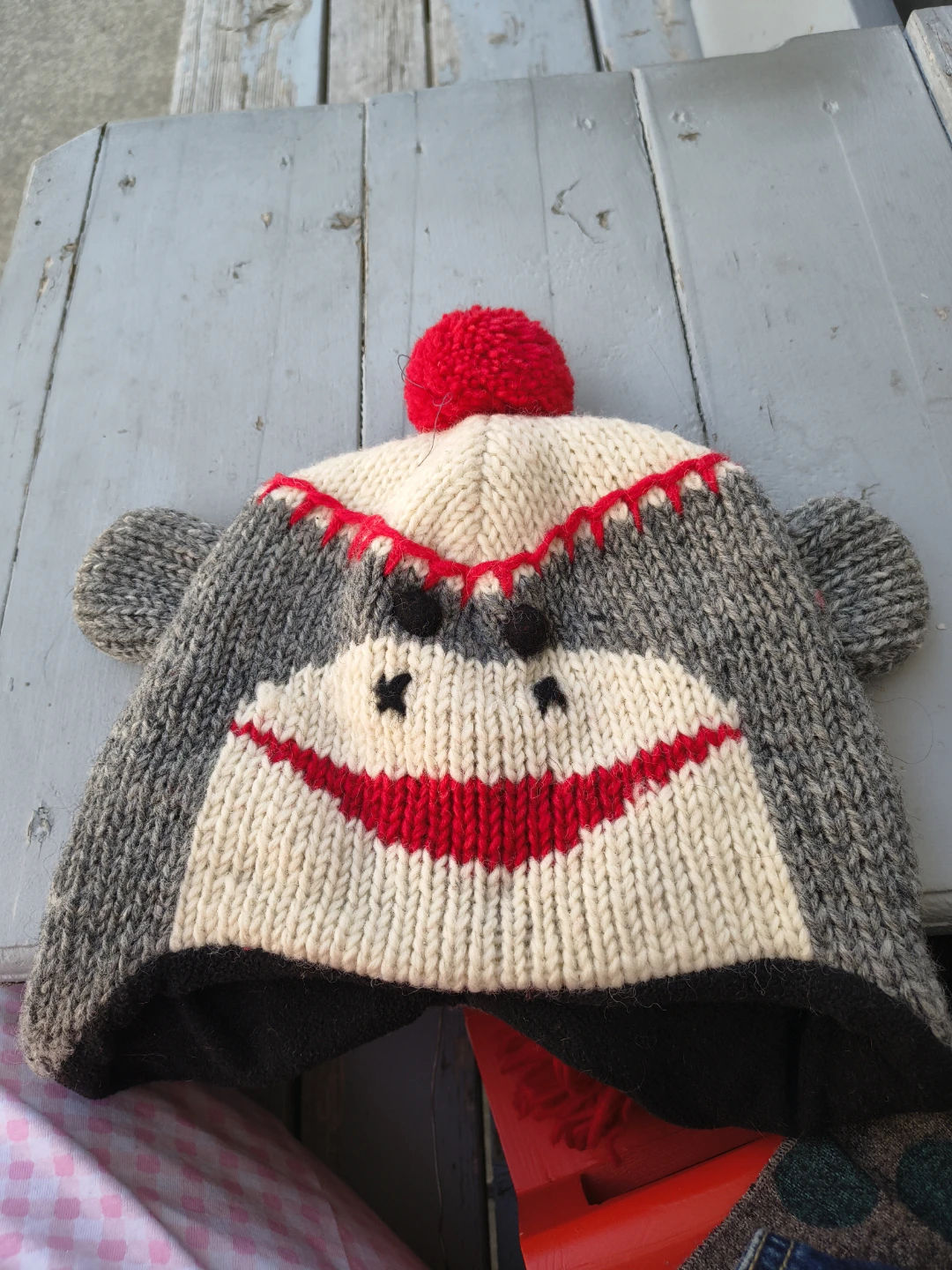Sock Monkey Knit Hat with Tassels - photo 4