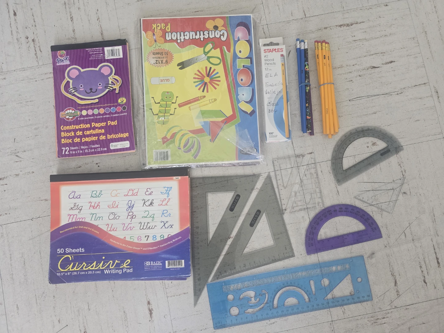 Free assorted school supplies
