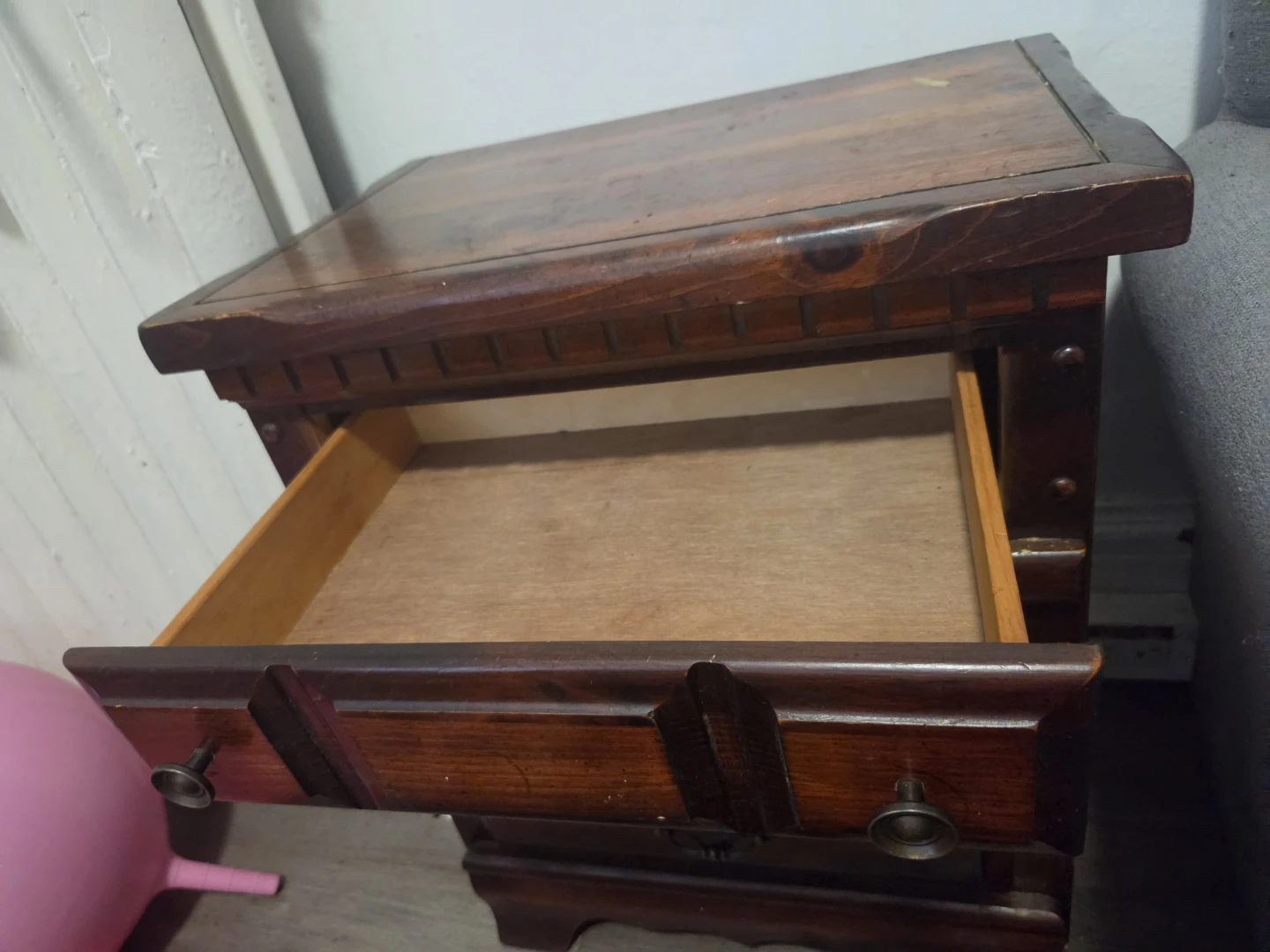 Wooden Nightstand with 3 Drawers - photo 3