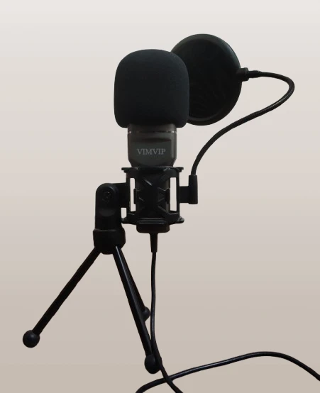 VIMVIP USB Condenser Microphone with Pop Filter & Tripod Stand