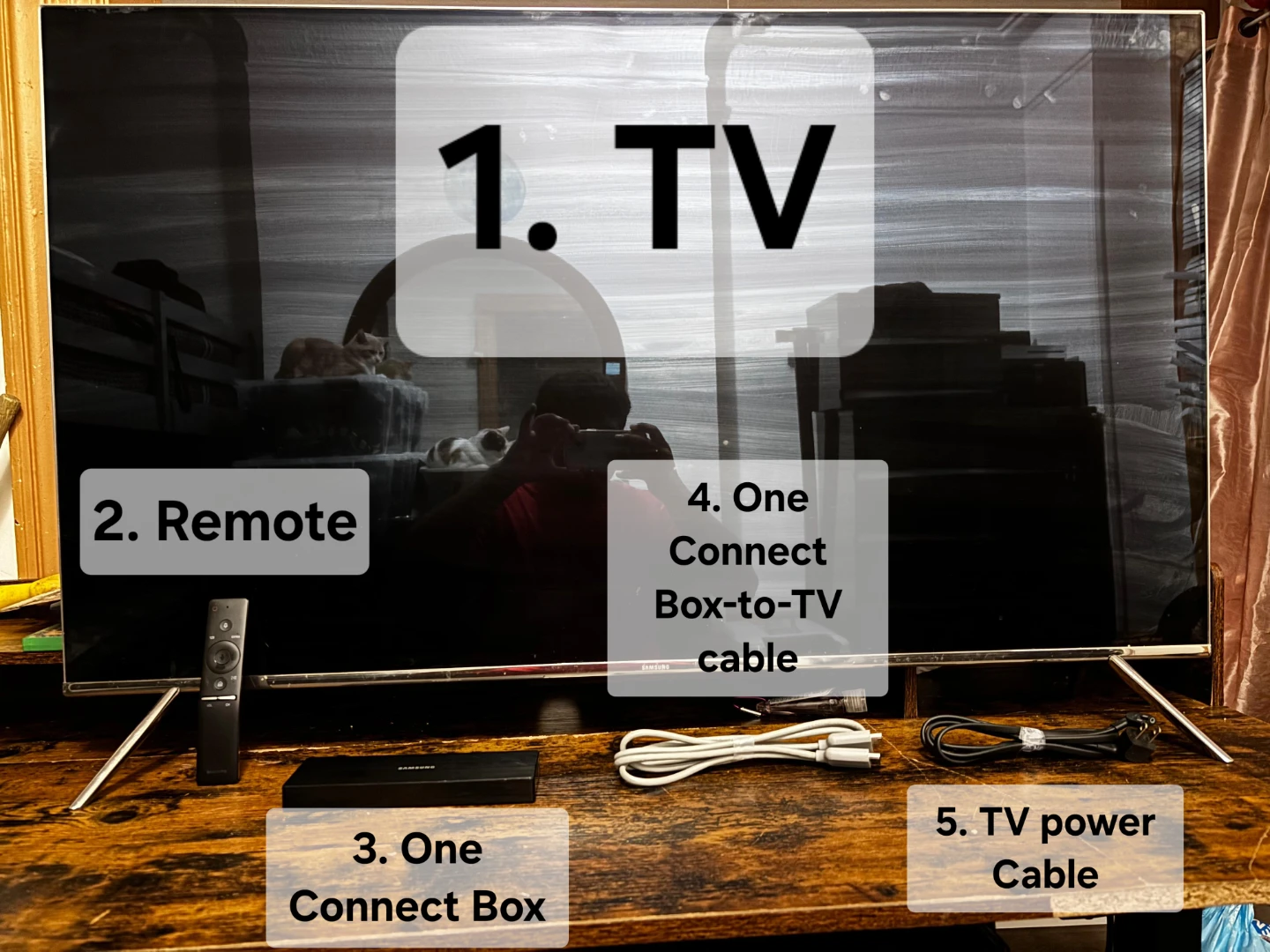 49" Samsung TV with Remote and One Connect Box - photo 2