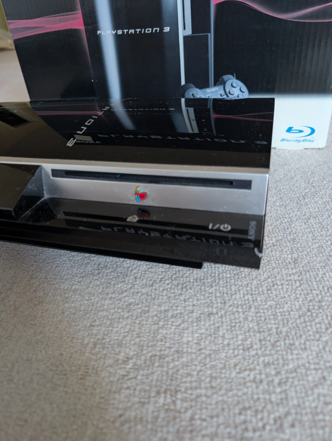 Broken Sony PlayStation 3 Console with 2 Controllers - photo 5