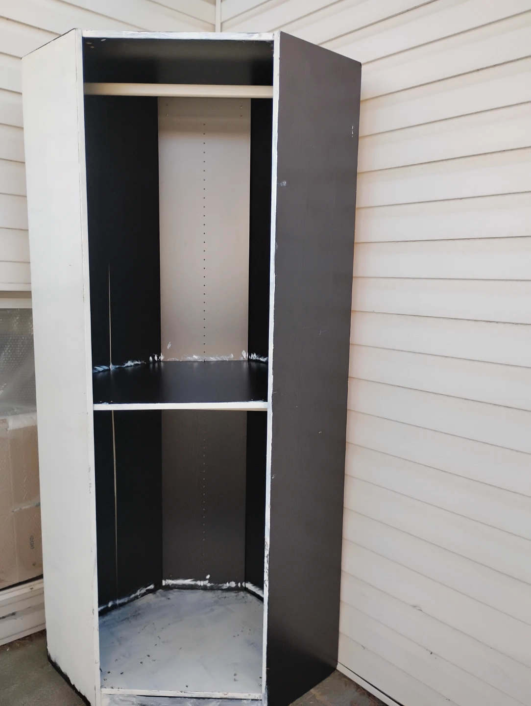 PAX Corner Shelf Unit, two clothes racks