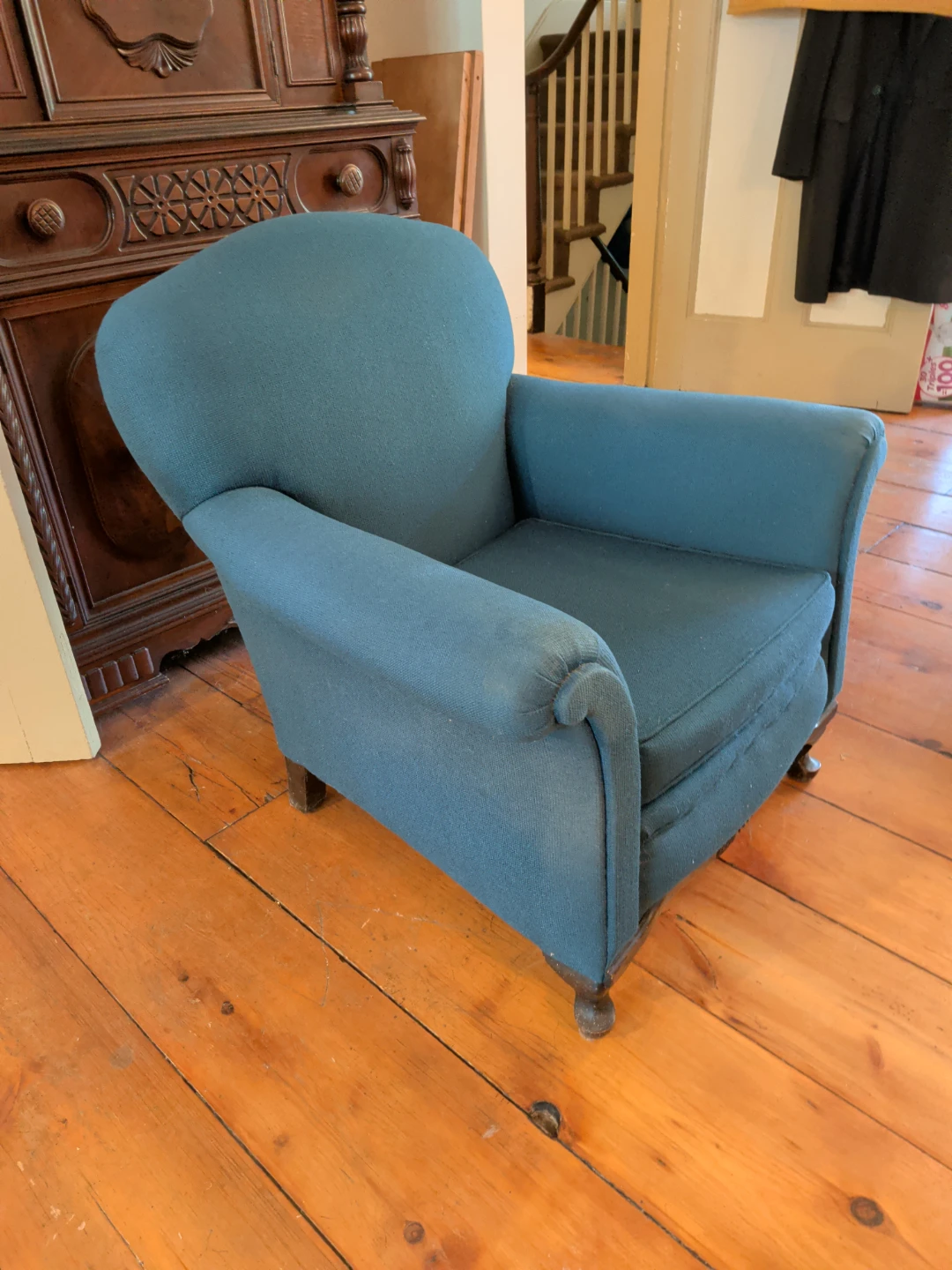 Teal Upholstered Armchair - photo 2