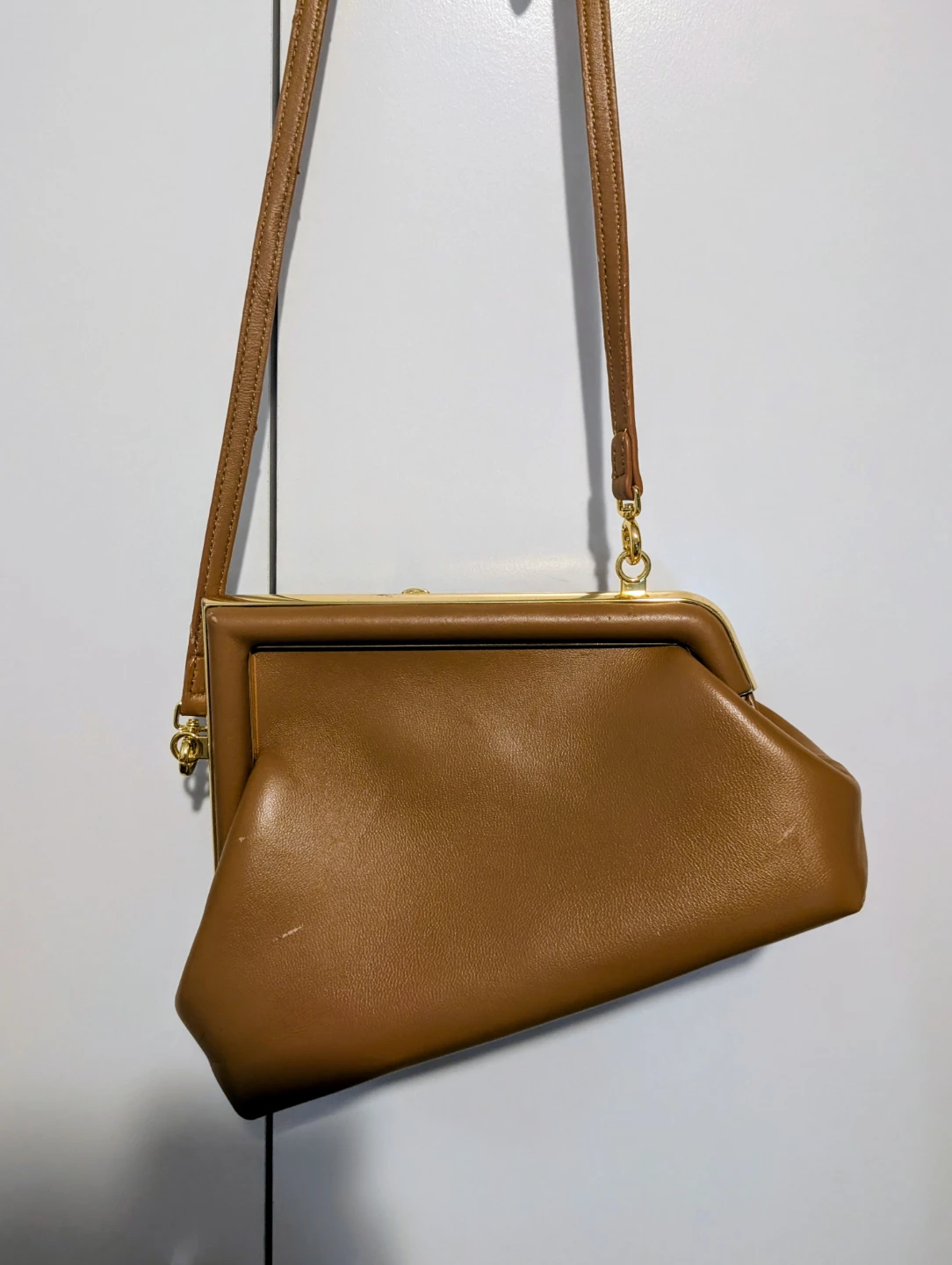 Fendi Brown Leather Clutch/Shoulder Bag