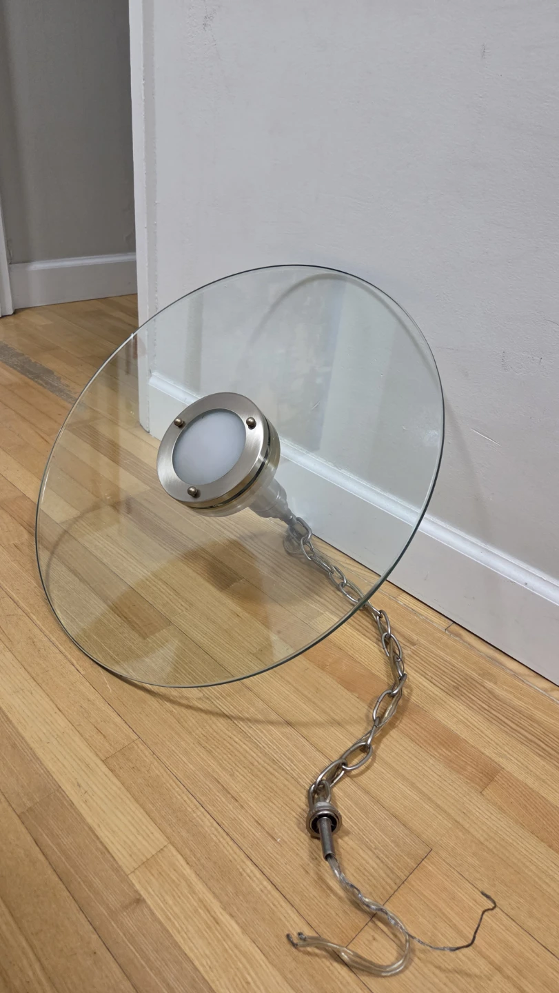 Ceiling light w/glass shade, see description for pickup info - photo 3