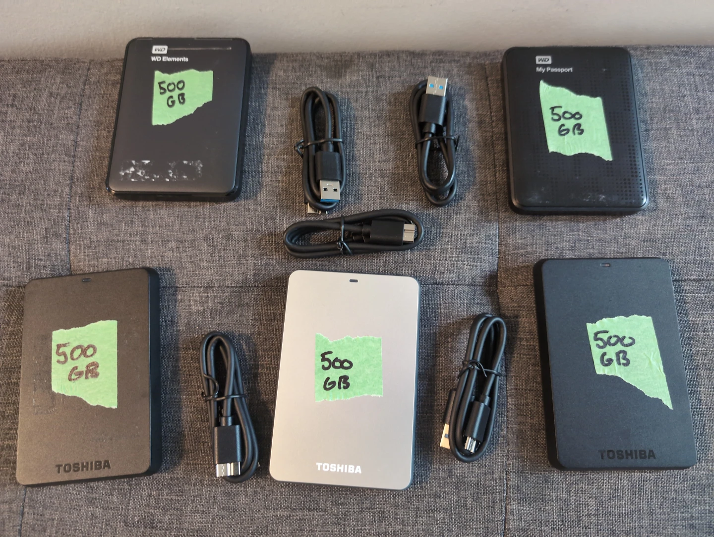 500GB Portable External Hard Drives (WD, Seagate, Toshiba) - photo 4