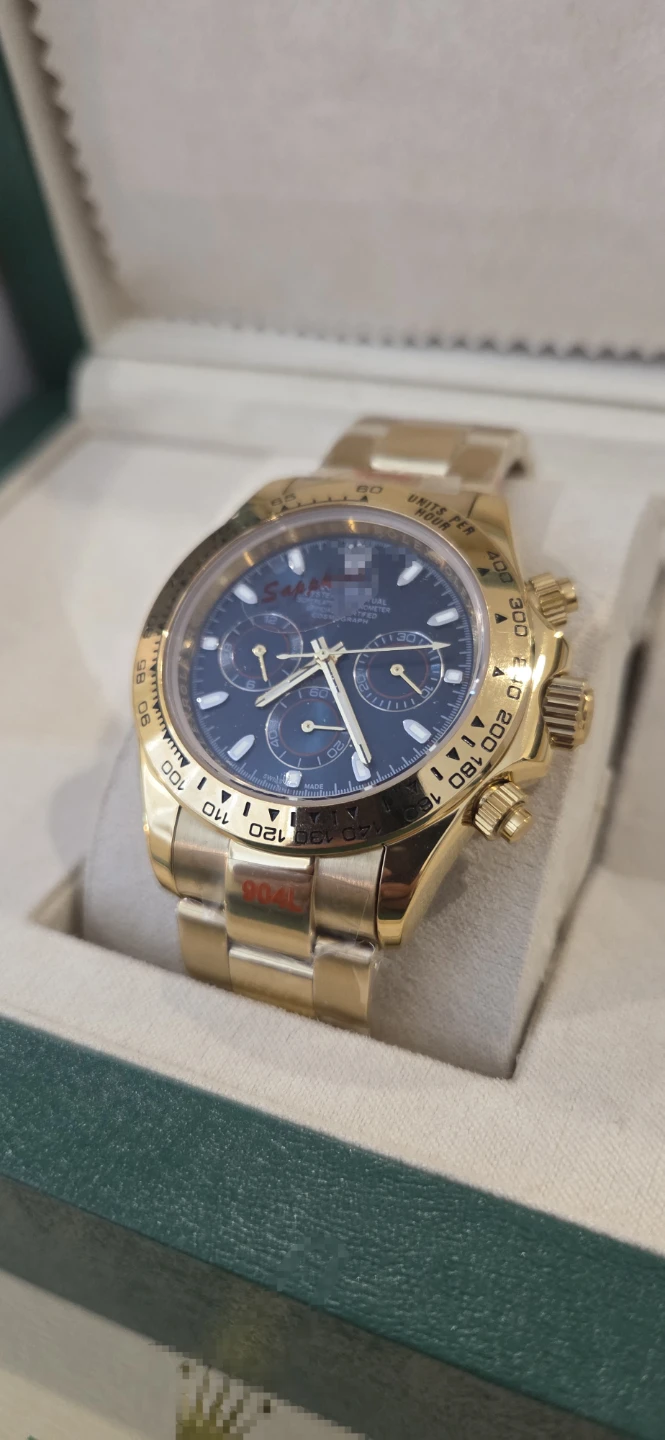 Gold Chronograph Designer-Style Watch