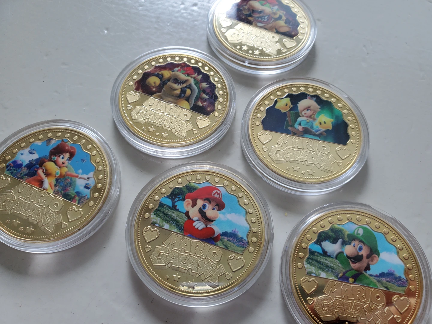 Mario Galaxy Collector Coins 6 Set in Protective Cases