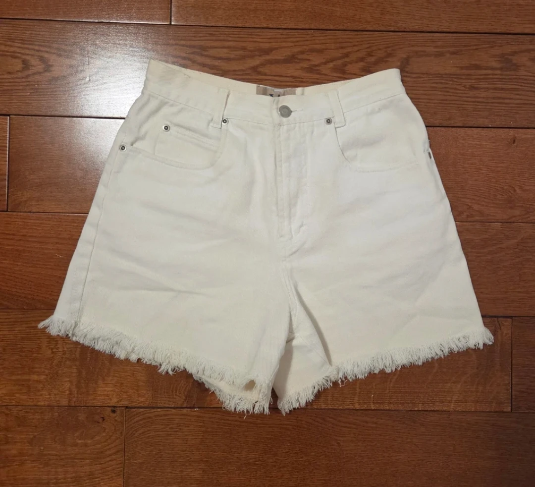 Vintage White Denim Shorts - photo 4