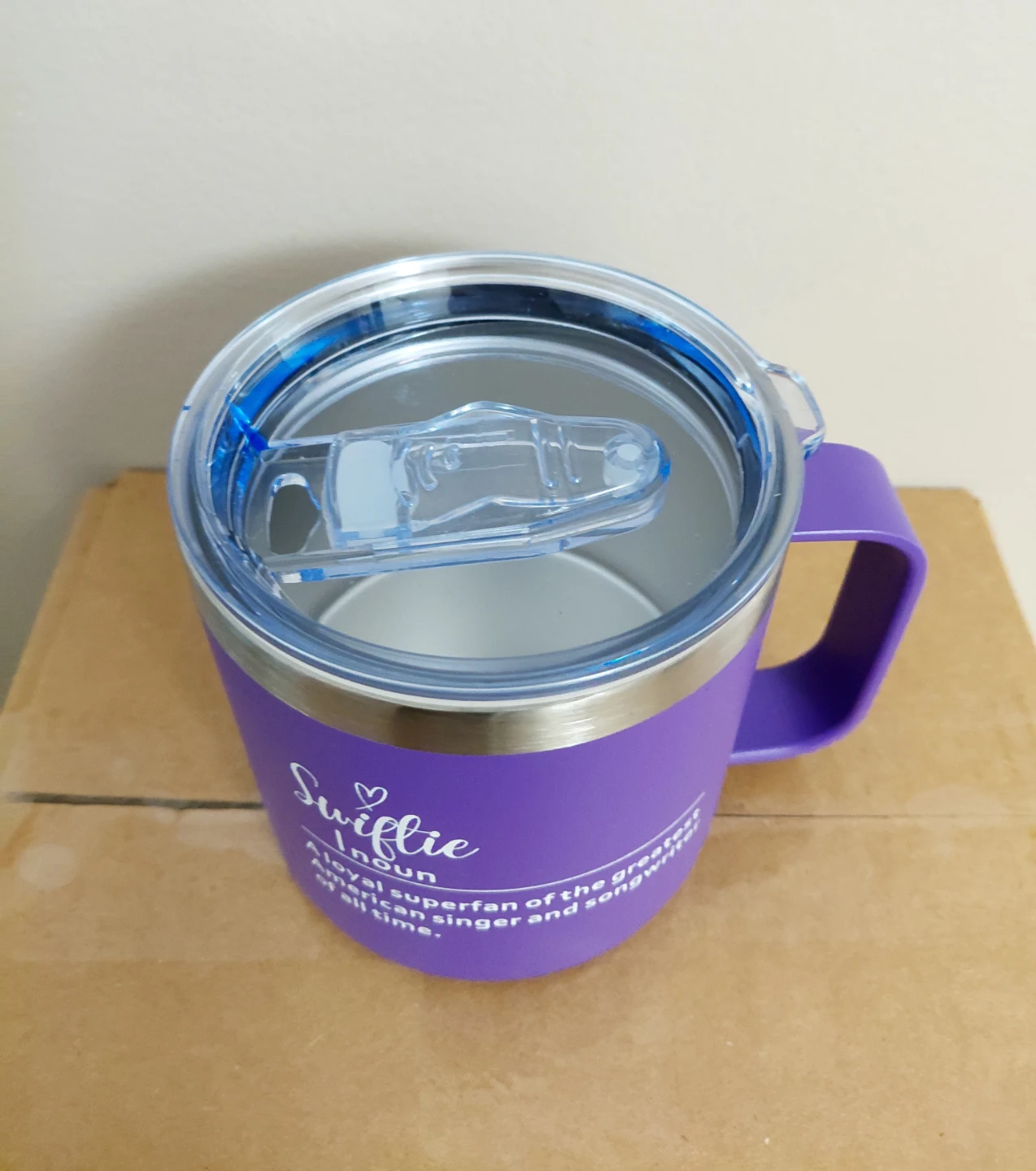 Purple "Swiftie" Insulated Tumbler Mug 4" tall Brand New - photo 2