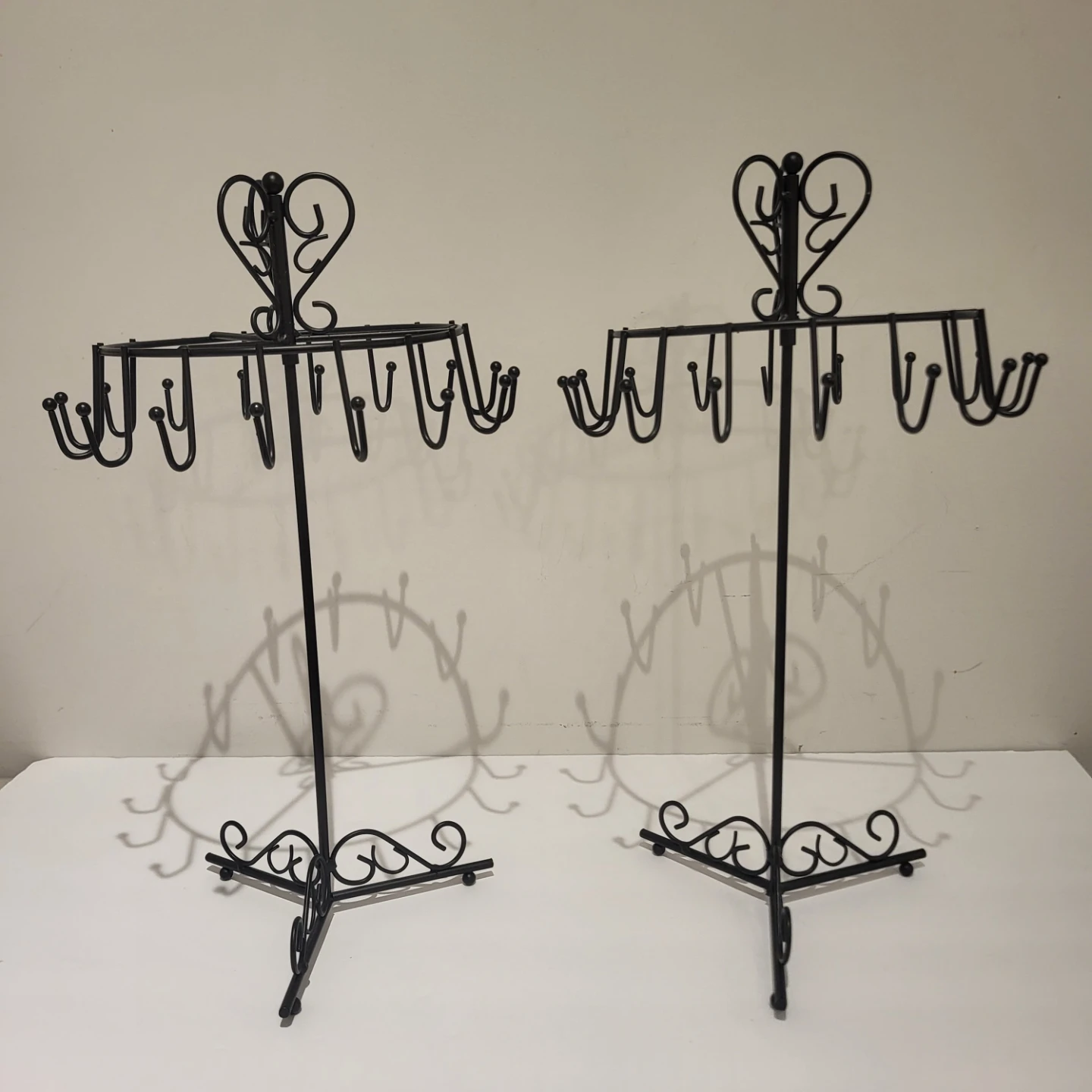 Black Metal Rotating Jewelry Holder Stand