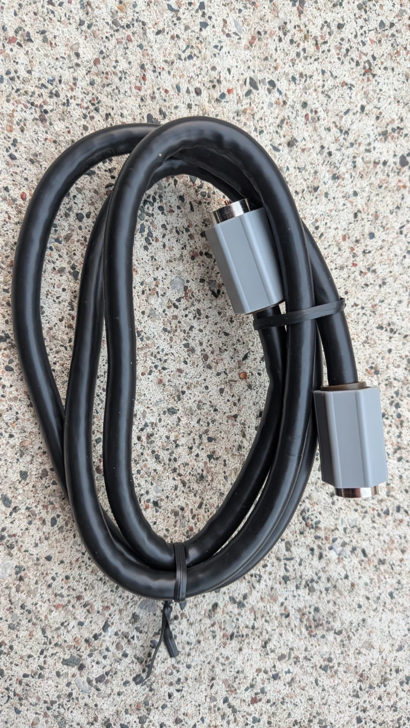 Black Coaxial Cable with F-Type Connectors