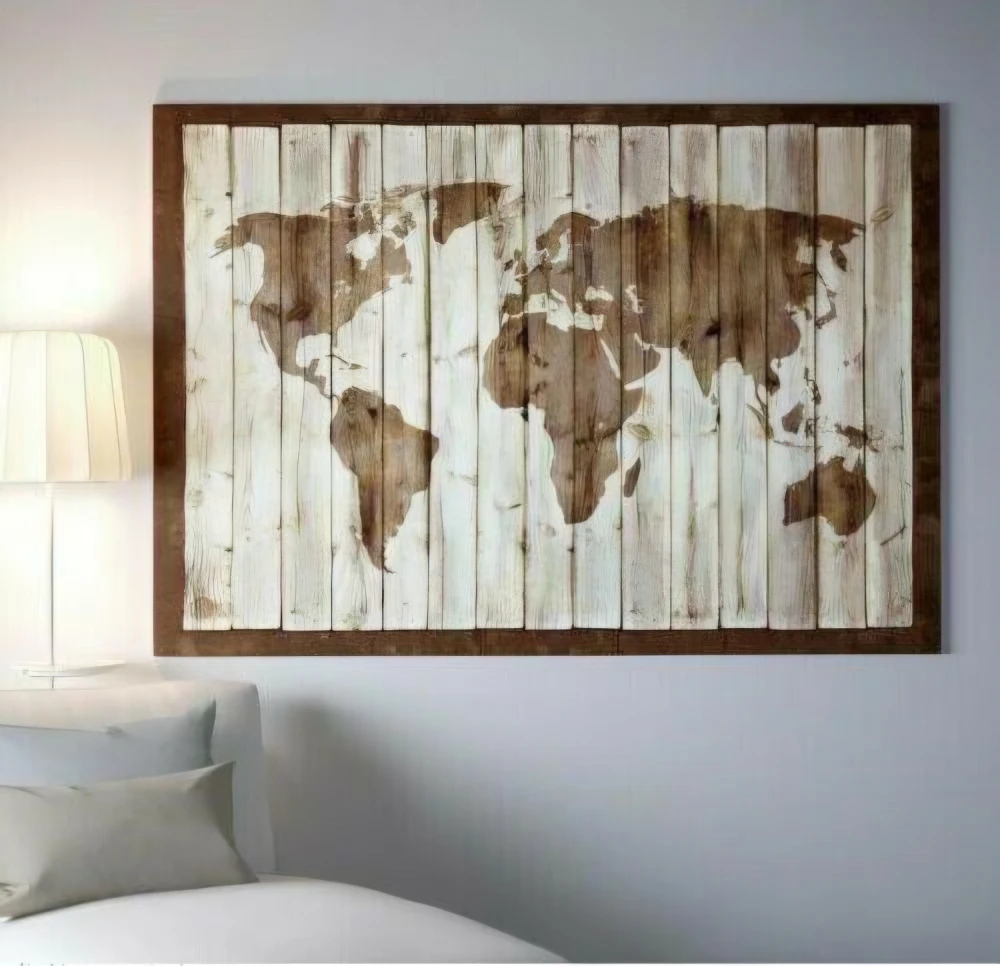 Oversized World Map Canvas – Frame Included,