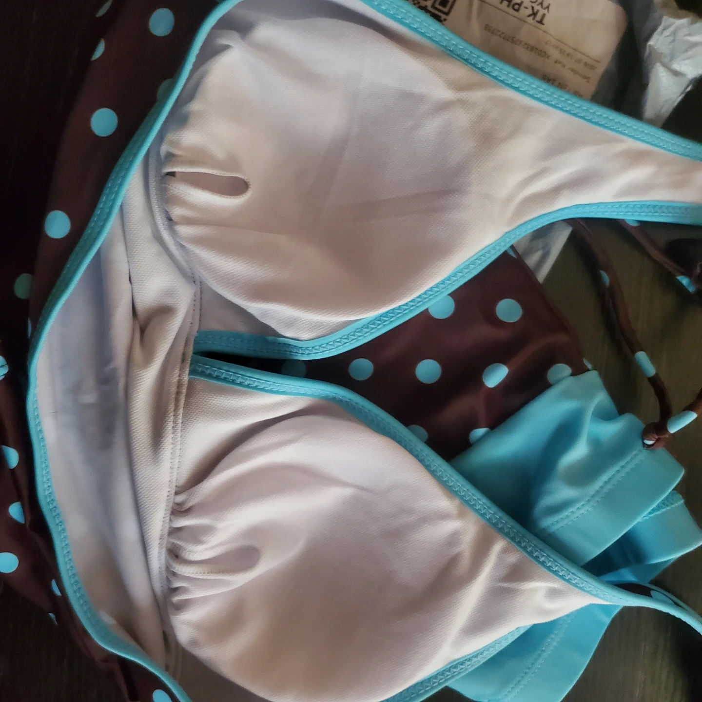 Brown Polka Dot Tankini Swimsuit - photo 3
