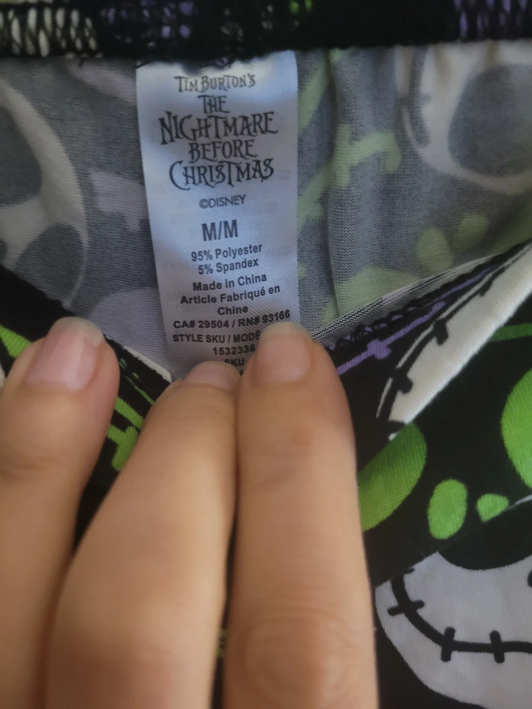 Nightmare before Christmas lounge pants size medium for Adults