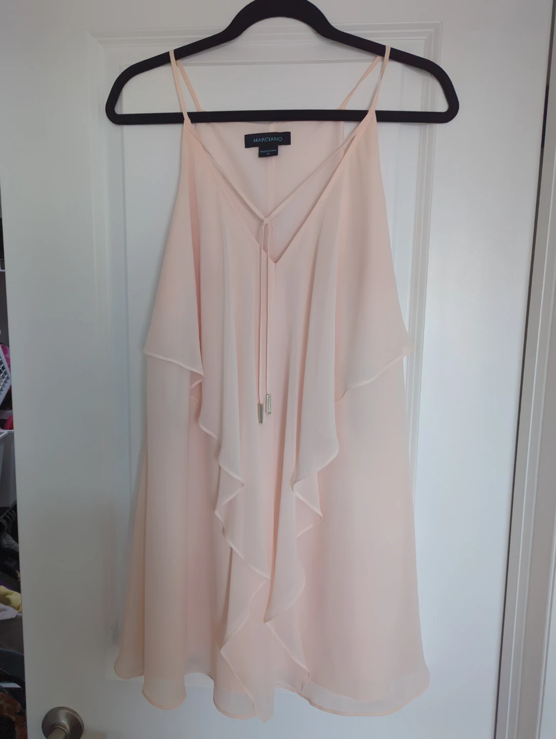 Guess by Marciano Women's Pink Ruffle Dress