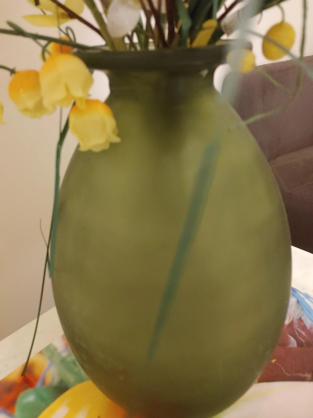 Artificial Sunflower and Lily with  Antique vase - photo 5