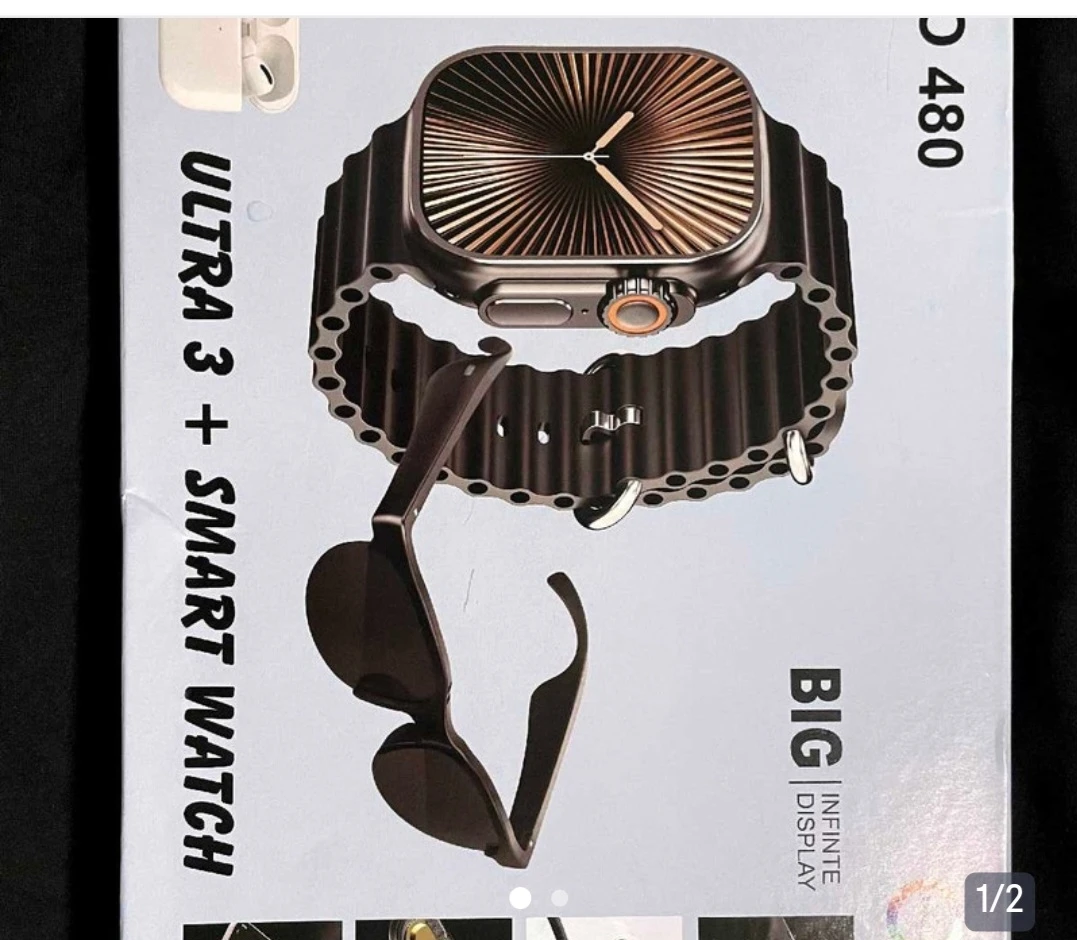 Ultra 3 + Smart Watch Bundle with Sunglasses