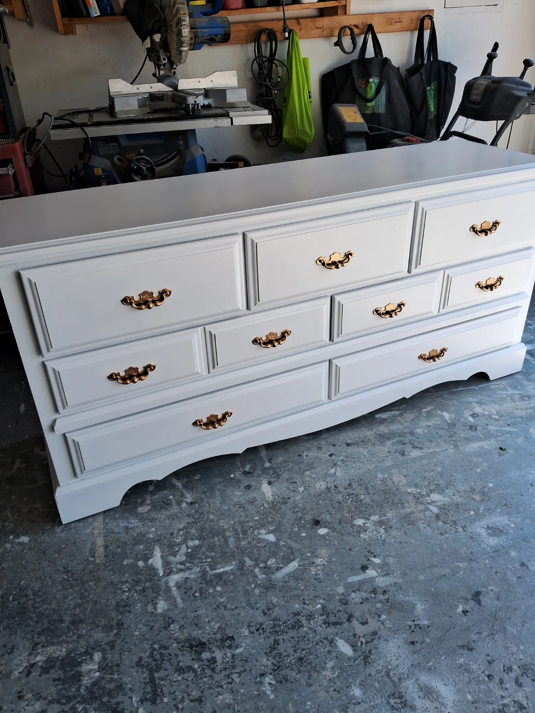 White Dresser with 9 Drawers