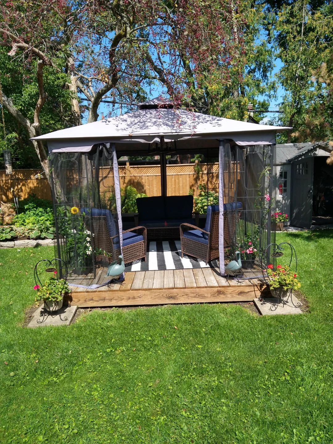 Outdoor Gazebo Frame and Canopy with Mosquito Netting - photo 2