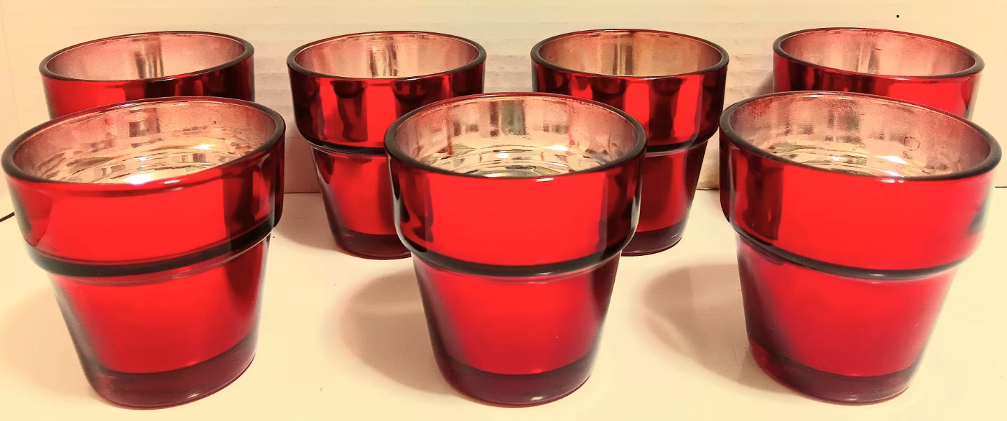 🪔Red Glass Votive Candle Holder🪔