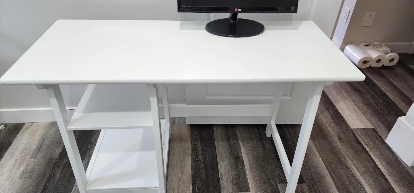 White Desk with Shelving
