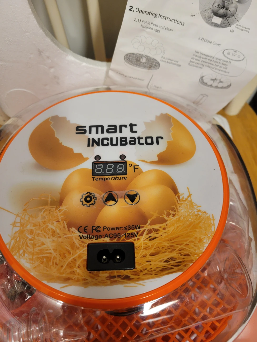 12 Egg Incubator Egg Turning Poultry Hatcher Temp Control - photo 2