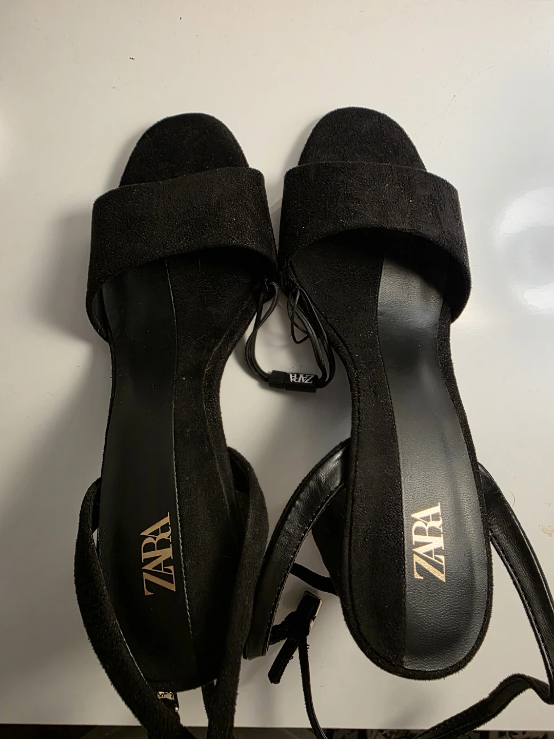 Zara Black Block Heels