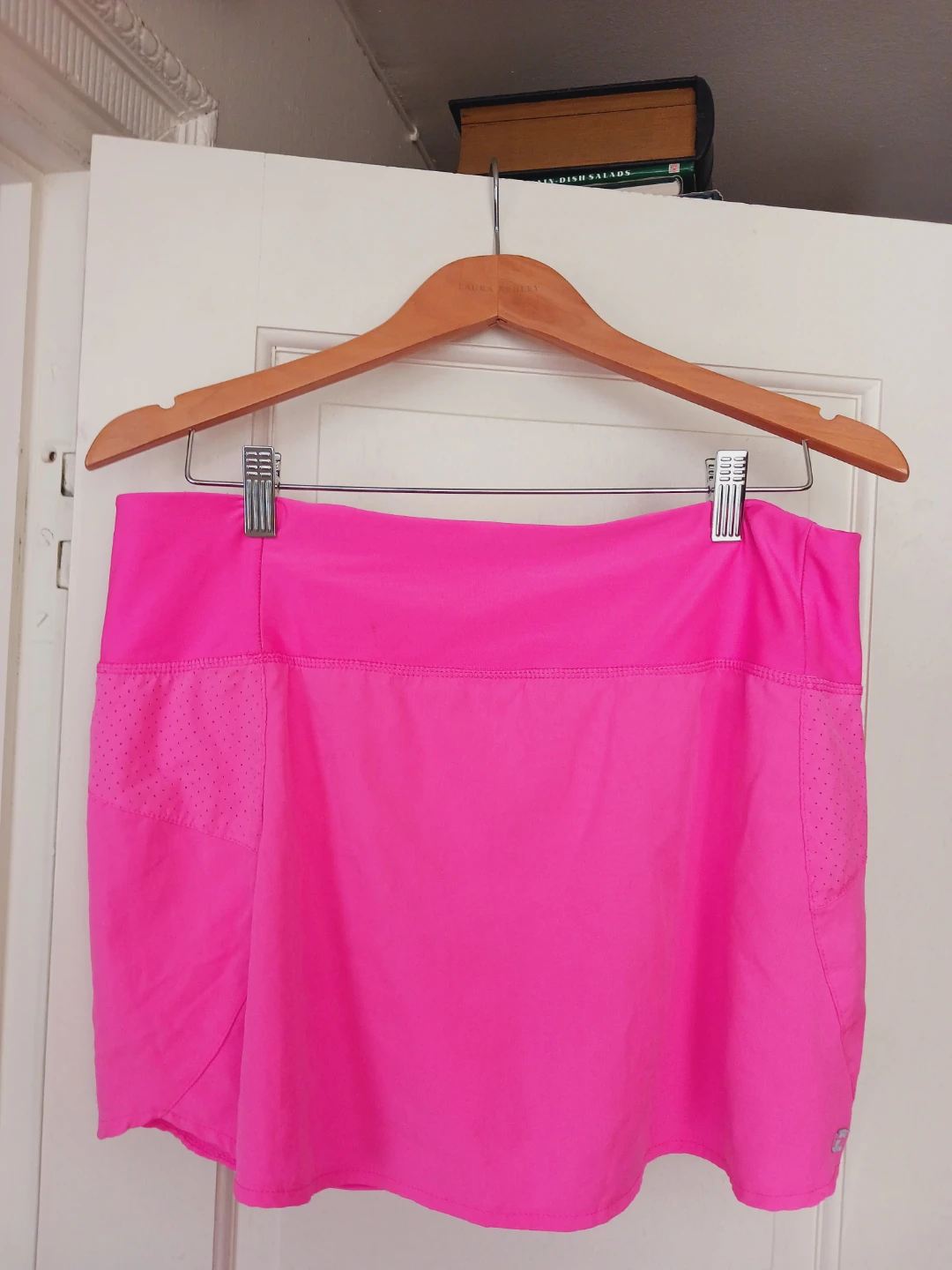 Athletic Tennis Pink Skirt with built-in shorts. Size L.