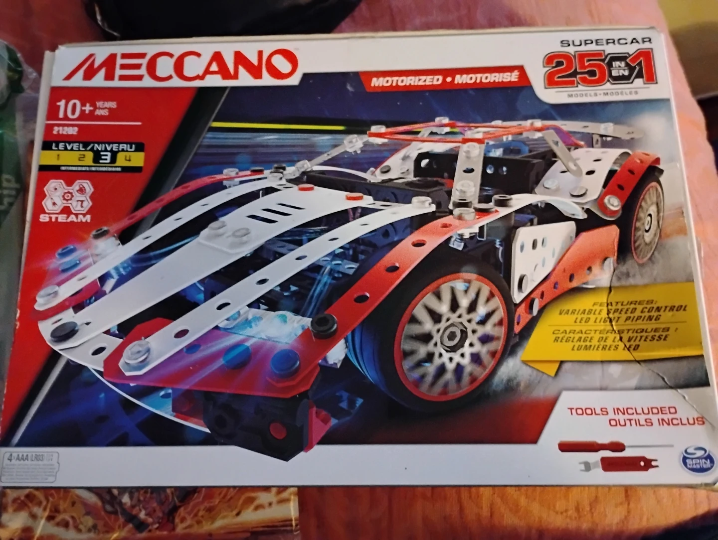 Meccano 25-in-1 Motorized Supercar Building Set