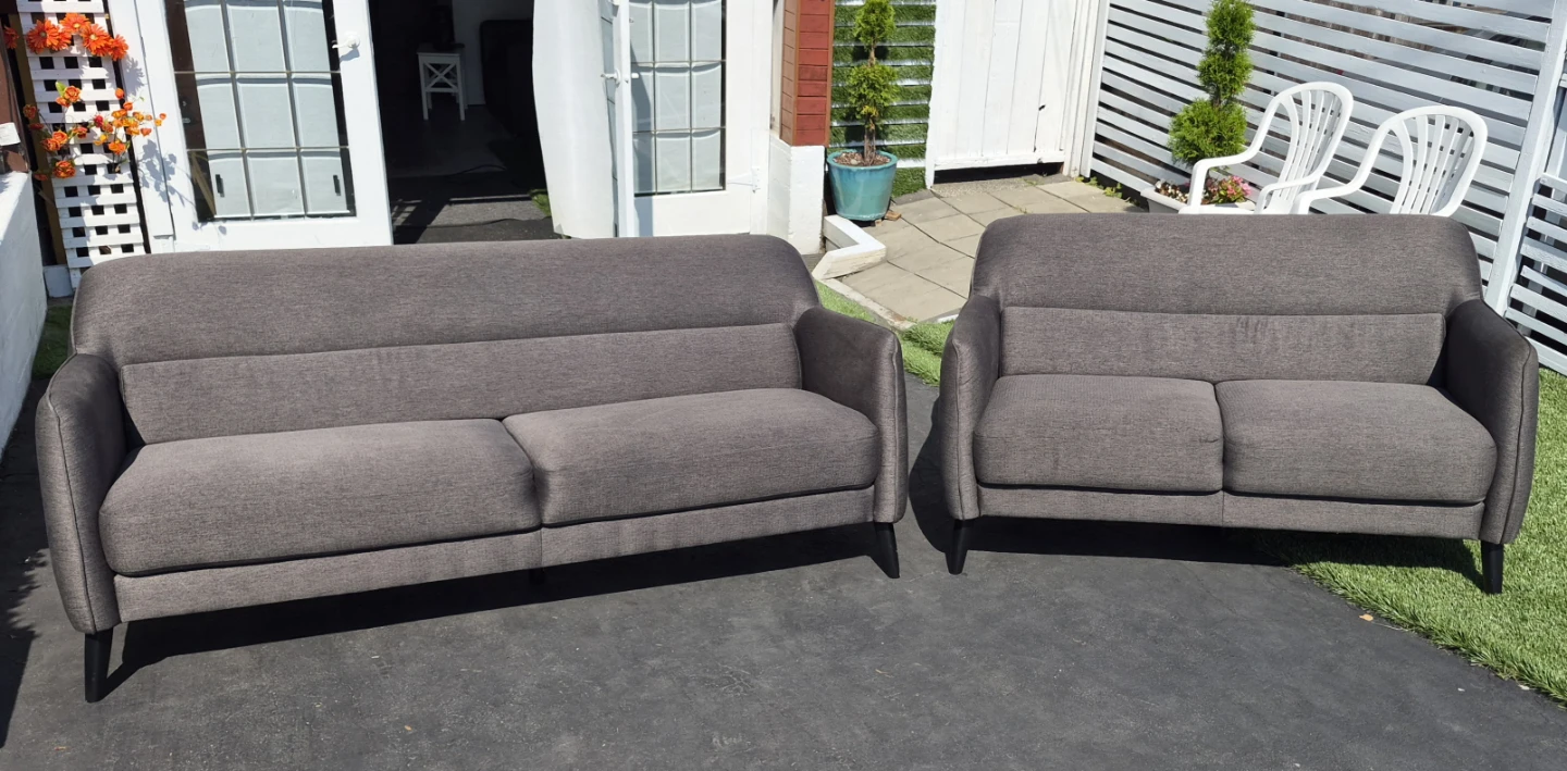 Grey 3-Seater and 2-Seater Sofas - photo 2