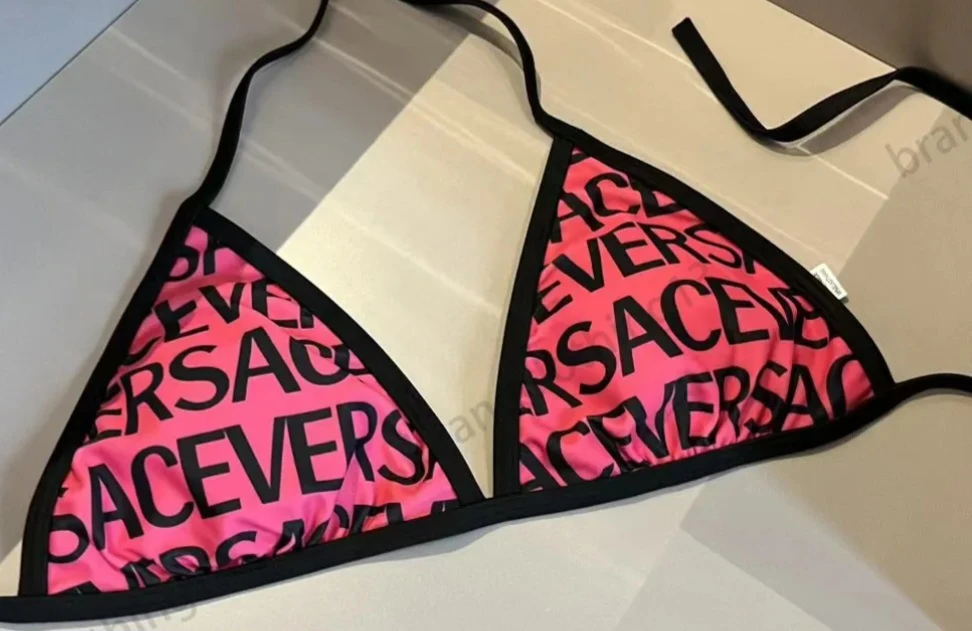Versace Bikini Set - Pink/Black Logo & Zebra Print - photo 4