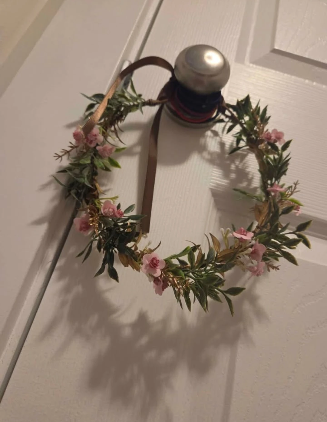 Floral Crown with Pink Flowers and Greenery
