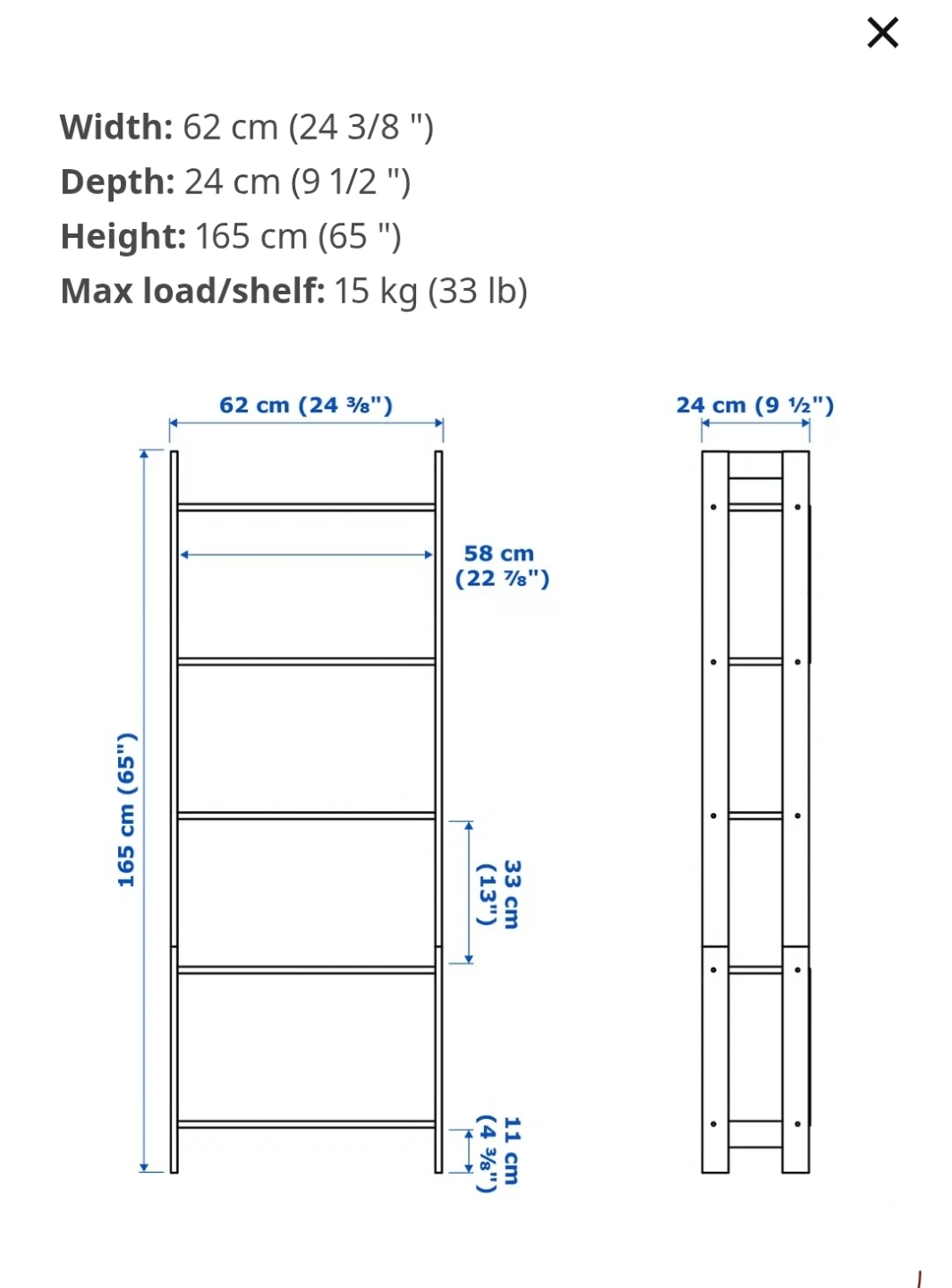 2× IKEA Bookcase / Shelf Unit Lavia