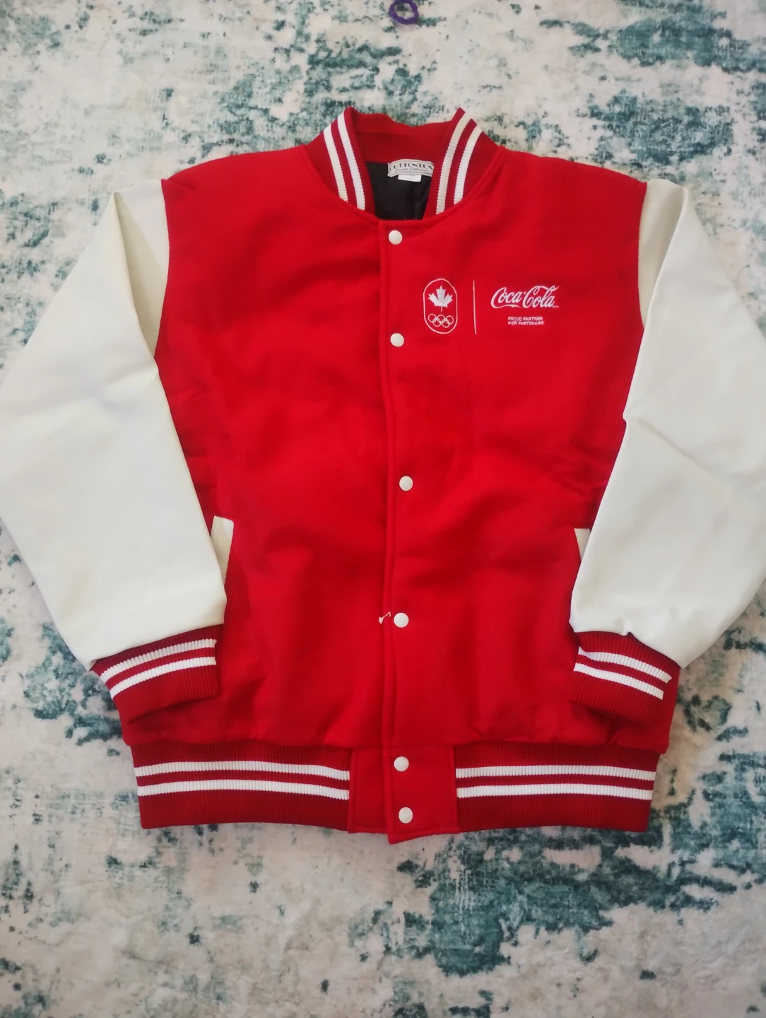Brand New Team Canada  L sized Coca-Cola Varsity Jacket