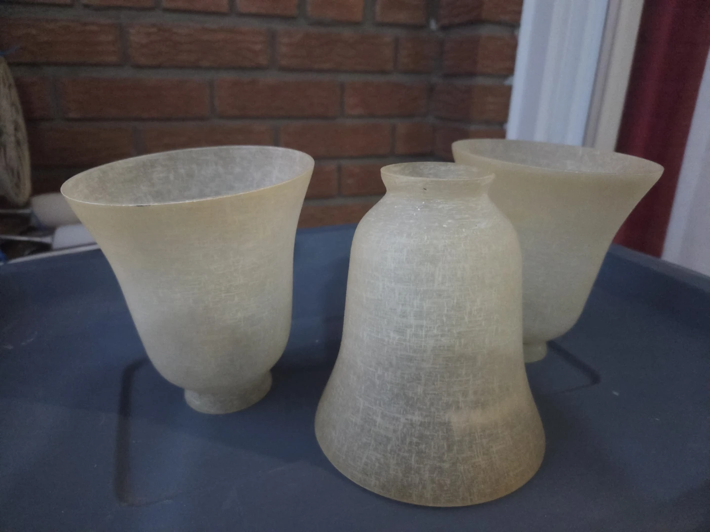 Set of 3 Frosted Glass Lamp Shades