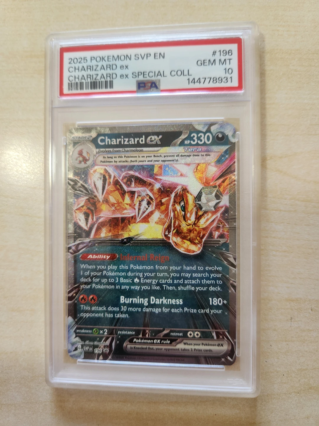 Charizard #196 promo psa 10