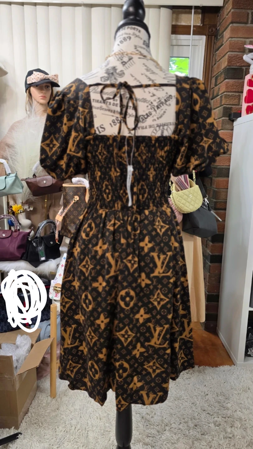 Women's Patterned Short Sleeve Dress - photo 2