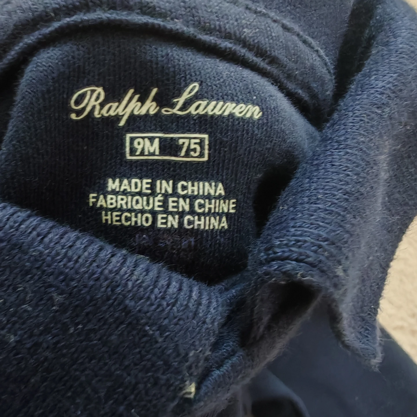 Ralph Lauren Baby Navy Polo Romper with Bear - 9M - photo 5